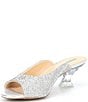 Color:Silver - Image 4 - Tynslee Rhinestone Lucite Heel Dress Sandals