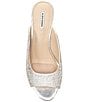 Color:Silver - Image 5 - Tynslee Rhinestone Lucite Heel Dress Sandals