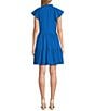 Color:Turquoise - Image 2 - Vanya V-Neck Short Sleeve Dress