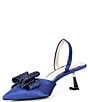 Alex Marie Wendy Satin Rhinestone Bow Slingback Pumps - Image 4