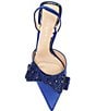 Alex Marie Wendy Satin Rhinestone Bow Slingback Pumps - Image 5