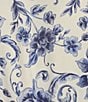 Color:Blue Scroll - Image 3 - Wren Blue Scroll Button Front A-Line Dress