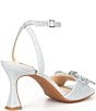 Color:Silver - Image 2 - Wylie Shimmer Jeweled Bow Dress Sandals