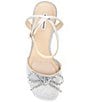 Color:Silver - Image 5 - Wylie Shimmer Jeweled Bow Dress Sandals