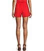 Color:Cherry - Image 2 - x Brrr° Layla Mid Rise Moisture Wicking Pull-On Short