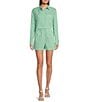 Color:Emerald Stripe - Image 3 - x Brrr° Layla Pin Stripe Coordinating Pull On Shorts