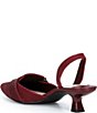 Alex Marie Zell Houndstooth Leather Buckle Ornament Slingback Pumps - Image 3