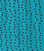 Color:Turquoise - Image 6 - Abstract Dot Print Woven Wire Collar 3/4 Sleeve Button-Front Tunic