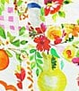 Ali Miles Allover Multi Fruit Print Point Collar 3/4 Roll-Tab Sleeve Button-Front Shirt - Image 5