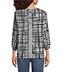 Ali Miles Brushed Knit Round Neck 3/4 Sleeve Tunic - Image 2