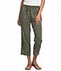 Ali Miles Coordinating Applique Drawstring Straight Pull-On Pants - Image 1