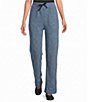 Ali Miles Coordinating Knit Yarn Dye Stripe Straight Leg Pull-On Pants - Image 1