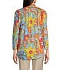 Ali Miles Floral Multi Print Button Front Tank Set, Color:Floral Multi - Image 2