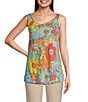Ali Miles Floral Multi Print Button Front Tank Set, Color:Floral Multi - Image 3