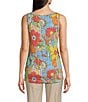 Ali Miles Floral Multi Print Button Front Tank Set, Color:Floral Multi - Image 4
