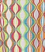 Color:Geometric Multi - Image 4 - Geometric Print Knit Scoop Neck 3/4 Sleeve Side Tie Hem Popover Tunic