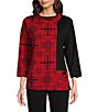 Ali Miles Jacquard Multi Pattern Mock Neck Long Sleeve Tunic,All Products : American Fashion Style Bags On Sale