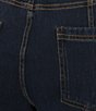 Ali Miles Knit Denim Flat Front Wide Leg Elastic Waistband Pull-On Pants - Image 3