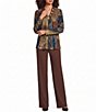 Ali Miles Knit Flared Leg Pull-On Pant - Image 3