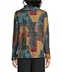 Ali Miles Knit Geometric Cowl Neck Long Sleeve Pullover - Image 2