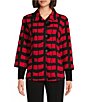 Ali Miles Knit Jacquard Collared Long Sleeve Jacket,All Products : American Fashion Style Bags On Sale