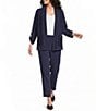 Ali Miles Knit Slight Barrel Leg Crop Length Pull-On Pants - Image 3