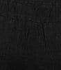 Ali Miles Linen Blend Woven Wide Leg Pull-On Cropped Pants - Image 4