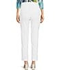 Color:White - Image 2 - Petite Size Basic Pull On Skinny Ankle Pants