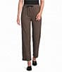 Ali Miles Petite Size Coordinating Knit Yarn Dye Stripe Straight Leg Pull-On Pants - Image 1