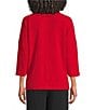 Ali Miles Petite Size Cowl Neck 3/4 Dolman Sleeve Popover Top - Image 2