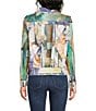 Ali Miles Petite Size Knit Mesh Point Collar Long Sleeve Button Front Jacket - Image 2