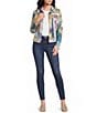 Ali Miles Petite Size Knit Mesh Point Collar Long Sleeve Button Front Jacket - Image 3
