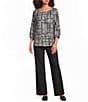 Ali Miles Petite Size Knit Straight Leg Pull-On Pant - Image 4