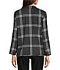 Ali Miles Petite Size Woven Abstract Multi Print Stand Collar Long Sleeve Reversible Jacket, Color:Abstract Multi - Image 4