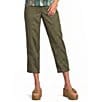 Ali Miles Petite Size Woven Drawstring Button Detail Hem Pants - Image 1