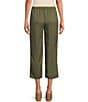Ali Miles Petite Size Woven Drawstring Button Detail Hem Pants - Image 2
