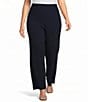 Ali Miles Plus Size Coordinating Wide Leg Pull-On Pants - Image 1