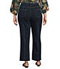 Ali Miles Plus Size Denim Wide Leg Elastic Waistband Pull-On Pants - Image 2