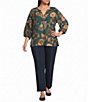 Ali Miles Plus Size Denim Wide Leg Elastic Waistband Pull-On Pants - Image 3
