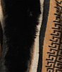 Ali Miles Plus Size Knit Texture Stripe Border Plush Trim Open Front 3/4 Sleeve Sweater Jacket - Image 6