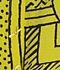 Ali Miles Plus Size Printed Woven Wire Collar 3/4 Sleeve Button-Front Blouse, Color:Citron - Image 6