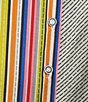 Ali Miles Plus Size Solid Multi Stripe Point Collar 3/4 Cuffed Sleeve High-Low Hem Button-Front Shirt - Image 4