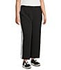 Ali Miles Plus Size Straight Leg Side Stripe Pants - Image 3