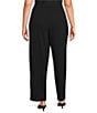 Ali Miles Plus Size Textured Woven Elastic Waistband Pull-On Pants - Image 2