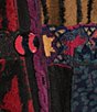 Ali Miles Plus Size Woven Abstract Mix Media Stand Collar Long Sleeve Button-Front Jacket - Image 4