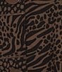 Ali Miles Plus Size Woven Animal Dotted Print Wire Collar 3/4 Sleeve Button-Front Tunic - Image 4