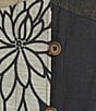 Ali Miles Plus Size Woven Embroidered Patch Stand Collar 3/4 Sleeve Tulip Hem Button Front Jacket - Image 4