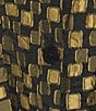 Ali Miles Plus Size Woven Jacquard Gold Dot Wire Collar 3/4 Sleeve Button Front Jacket - Image 4