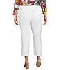 Ali Miles Plus Size Woven Pull-On Crop Straight Leg Pants - Image 2
