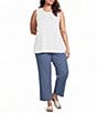 Ali Miles Plus Size Woven Wide-Leg Pull-On Cropped Pants - Image 3